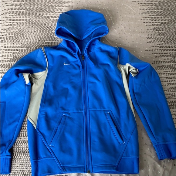 Nike Tops - Nike Full Zip Warm Fleece Hooded Jacket in Blue
